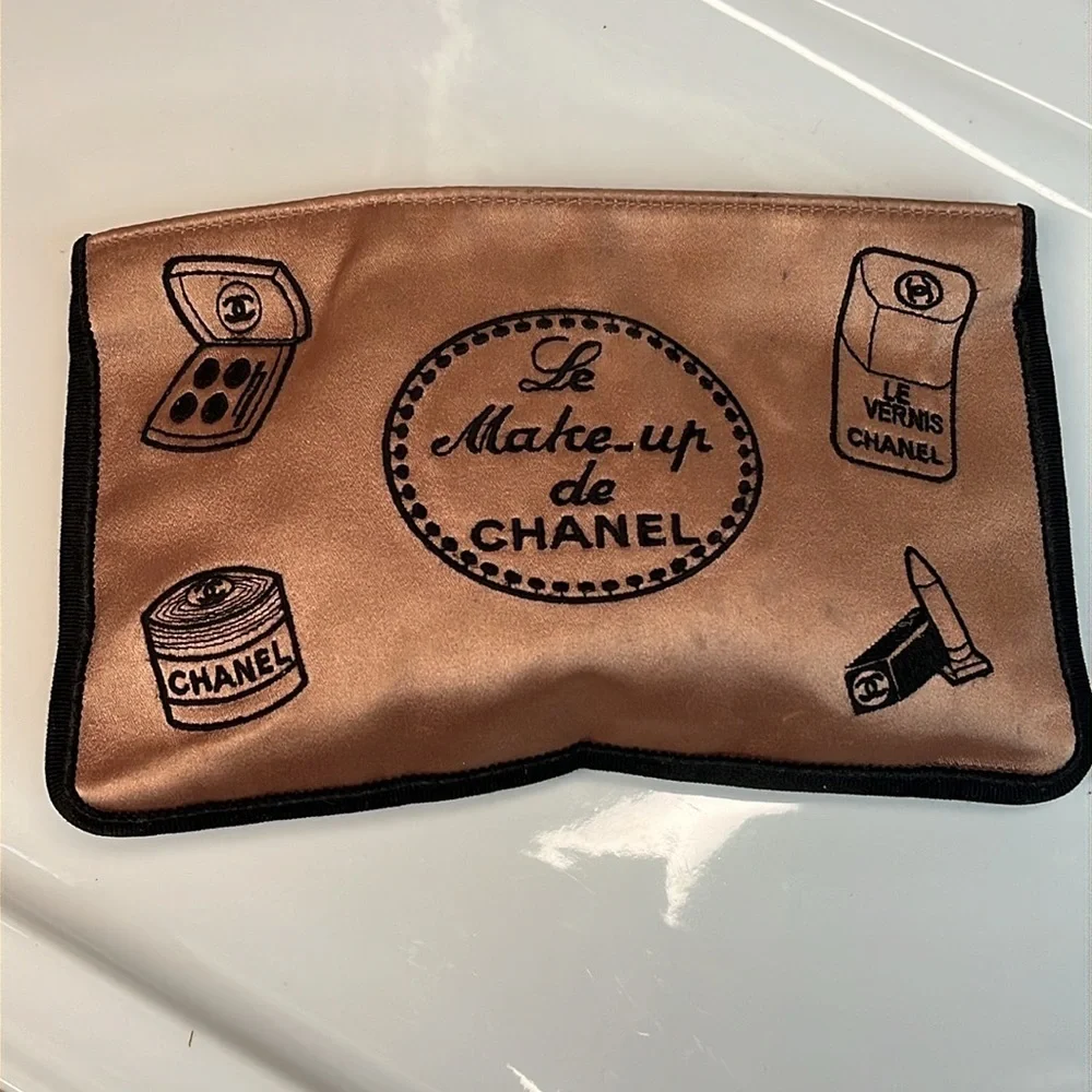 CHANEL SATIN MAKEUP BAG